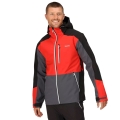 Regatta Regenjacke Bosfield (wasserdicht, atmungsaktiv) schwarz/rot Herren