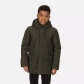 Regatta Winterjacke Paddrick Parka (warm und wasserdicht) khaki/grün Kinder