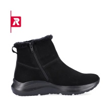 Rieker Winterstiefel 42170-00 Rauhleder (Stiefel mit seitlichen Reissverschluss und Innenfutter) schwarz Damen