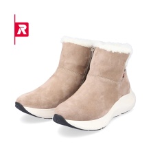 Rieker Winterstiefel 42170-64 Rauhleder (Stiefel mit seitlichen Reissverschluss und Innenfutter) beige Damen