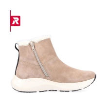 Rieker Winterstiefel 42170-64 Rauhleder (Stiefel mit seitlichen Reissverschluss und Innenfutter) beige Damen