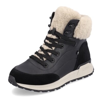 Rieker Winterstiefel Evolution W0670-00 (Schnürstiefel mit Innenfutter und seitlichen Reissverschluss) schwarz Damen