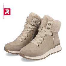 Rieker Winterstiefel Evolution W0670-00 (Schnürstiefel mit Innenfutter und seitlichen Reissverschluss) taupebraun Damen