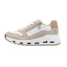 Rieker Sneaker Low N5204-80 (Kunstleder, mit seitlichen Reissverschluss) weiss/beige Damen