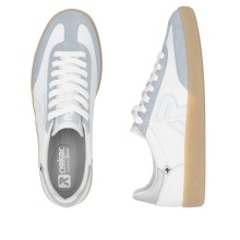 Rieker Sneaker Low San Diego (Glattleder) weiss/hellgrau Damen