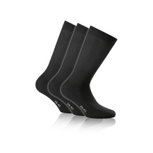 Rohner Tennissocken Crew Basic (superweich) schwarz - 3 Paar