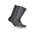 Rohner Tennissocken Crew Basic (superweich) hellgrau/grau/dunkelgrau - 3 Paar