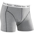 Rohner Boxershort Basic Unterwäsche grau/schwarz Herren - 1 Stück