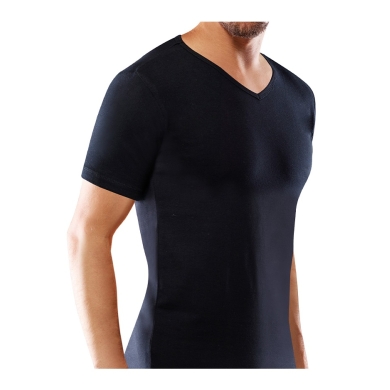 Rohner Tshirt Basic V-Neck (Baumwolle) Unterwäsche schwarz Herren