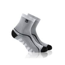 Rohner Sportsocke R-Ultra Light Quarter (leicht, feuchtigkeitsabsorbierend) grau/weiss - 1 Paar