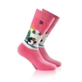 Rohner Winter-Skisocke Pinguin (Wollmischgewebe, hoher Tragekomfort) pink Kinder