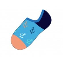 Happy Socks Tagessocke No Show Anchor (Anker) blau - 1 Paar