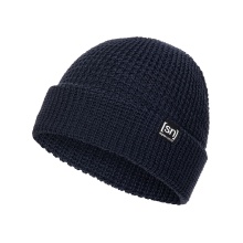 super natural Wintermütze City Beanie (Merinowolle, ideale Thermoregulation) dunkelblau - 1 Stück