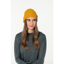 super natural Wintermütze Merino Basic Beanie (Merinowolle, idealer Wärmeschutz) senfgelb - 1 Stück