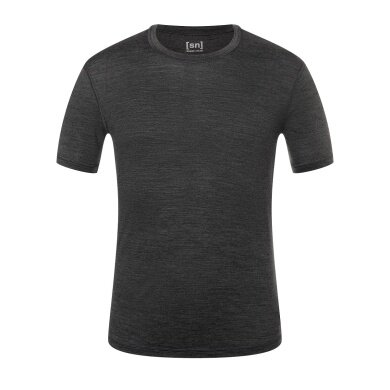 super natural Tshirt Base 140g - Merionwolle - Unterwäsche dunkelgrau Herren