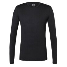 super natural Unterwäsche Langarmshirt Base 230 - Merionwolle - schwarz Herren