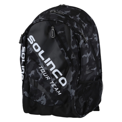 Solinco Rucksack Tour Team Camo (Hauptfach, Schlägerfach) schwarz