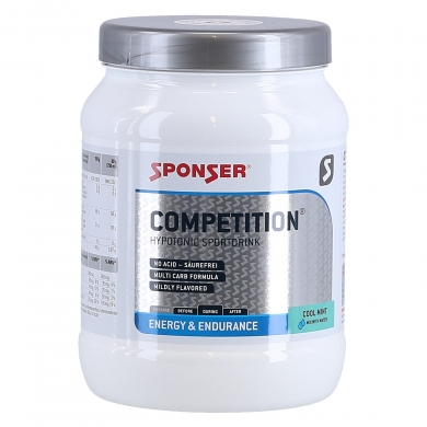 Sponser Sportgetränk Energy Competition (säurefrei, hypotonisch, Menthol mit kühlender Wirkung) Minzextrakt 1000g Dose