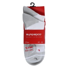 Sympatico Sportsocke Coolmax (Kurzstrumpf) weiss/grau - 2 Paar