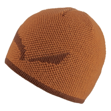 Salewa Wollmütze (Beanie) Ortles Wool (weich, warm, atmungsaktiv) autumnal orange - 1 Stück