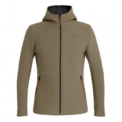 Salewa Kapuzenjacke Sarner Full-Zip (Woll-Mischgewebe) braun Herren