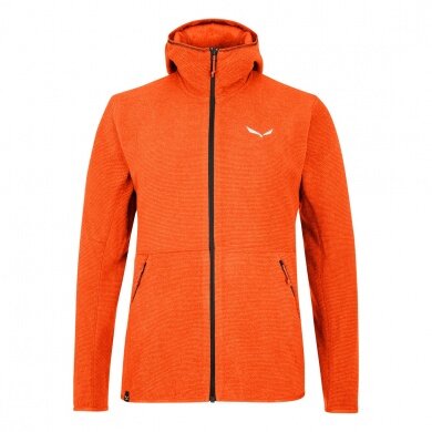 Salewa Fleecejacke Nuvolo mit Kapuze (warm, atmungsaktiv) orange Herren