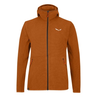 Salewa Fleecejacke Nuvolo mit Kapuze (warm, atmungsaktiv) autumnal orange Herren