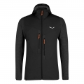 Salewa Fleecejacke Rolle - winddicht, leicht, Bodymapping-Isolierzonen - schwarz Herren