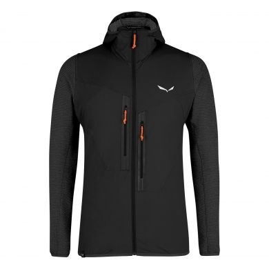 Salewa Fleecejacke Rolle - winddicht, leicht, Bodymapping-Isolierzonen - schwarz Herren