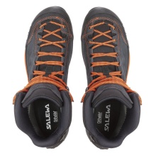 Salewa Wanderschuhe Mtn Trainer Mid GTX (Trekking, wasserdicht) asphaltgrau/orange Herren