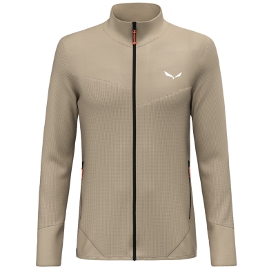 Salewa Fleecejacke Puez Waffle Hybrid Polarlite (weich, schnelltrocknend) sandbraun Herren