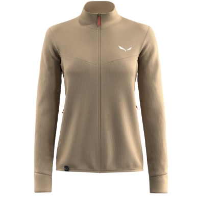 Salewa Fleecejacke Puez Waffle Hybrid Polarlite (weich, schnelltrocknend) sandbraun Damen