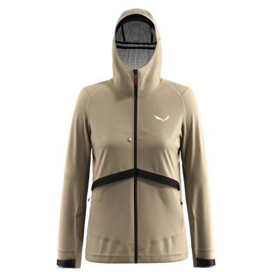 Salewa Hybrid-Softshelljacke Puez Powertex (winddicht, wasserdicht) sandbraun Damen