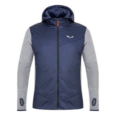 Salewa Hybridjacke Fanes Engineered Merino Hybrid (warm, winddicht) navyblau/grau Herren