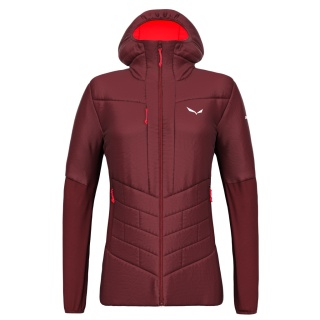 Salewa Hybridjacke Ortles Hybrid (warm, TirolWool, komprimierbar) weinrot Damen