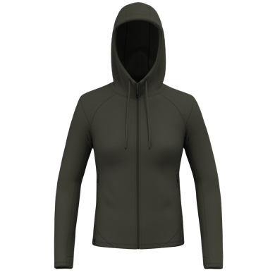 Salewa Kapuzenjacke Fanes Merino (2-Wege-Stretch) dunkelolivgrün Damen