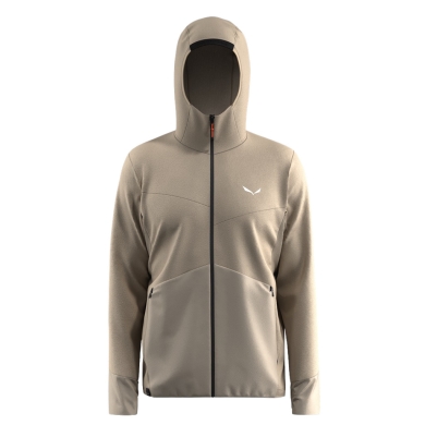 Salewa Kapuzenjacke Puez Merino Durastretch (hoher Tragekomfort) sandbraun Herren