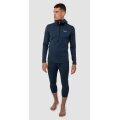 Salewa Thermo-Langarmshirt Boe Merino Half-Zip mit Kapuze (warm, schnelltrocknend) navyblau Herren