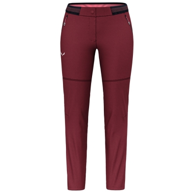 Salewa Wander-Softshellhose Pedroc 2 Durastretch 2in1 (winddicht, wasserabweisend) mit Zip-off-Beinen weinrot Damen