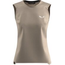 Salewa Tank-Top Puez Merino Hybrid (Merinowolle, ideale Thermoregulation) sandbraun Damen