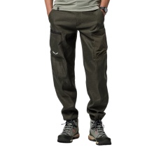 Salewa Trekking-Wanderhose Puez Hemp Durastretch (windabweisend, atmungsaktiv) lang olivegrün Herren