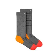 Salewa Trekkingsocke Crew Pedroc Merino (Feuchtigkeits- und Temperaturregulierung) grau/orange Damen - 1 Paar