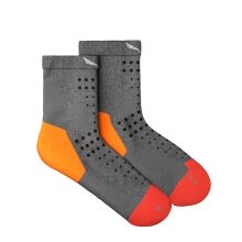 Salewa Trekkingsocke Pedroc Merino (Feuchtigkeits- und Temperaturregulierung) Kurzsocken grau/orange Damen - 1 Paar