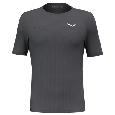 Salewa Sport-Tshirt Puez Sporty Dry (schnelltrocknend, 4-Wege-Stretch, geruchsneutralsierend) grau Herren