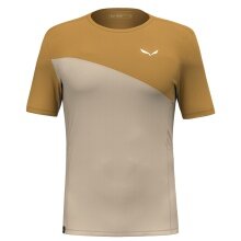 Salewa Sport-Tshirt Puez Sporty Dry (schnelltrocknend, 4-Wege-Stretch, geruchsneutralsierend) sandbraun/braun Herren