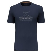 Salewa Sport-Tshirt Pure Space Sheep Merino (4-Wege-Stretch, geruchsneutralsierend) navyblau Herren