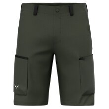 Salewa Trekking-Wanderhose Puez Hemp Durastretch Short (atmungsaktiv, strapazierfähig) kurz dunkelolivgrün Herren