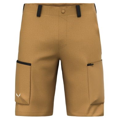 Salewa Trekking-Wanderhose Puez Hemp Durastretch Short (atmungsaktiv, strapazierfähig) kurz goldbraun Herren