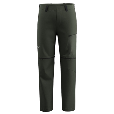 Salewa Softshell-Wanderhose Puez Hemp Durastretch 2in1 (mit Zip-off-Beinen) dunkelolivgrün Herren