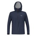 Salewa Trekking-Wanderjacke Puez Powertex (2,5-Lagen Hardshelljacke, wind- und wasserdicht) navyblau Herren